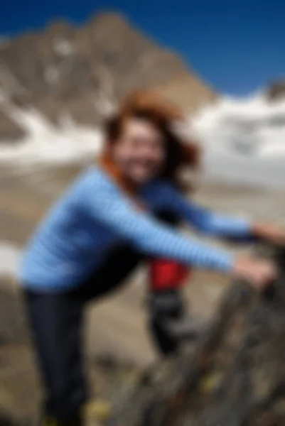 Mountaineering tourism  theme blur background — Stock Photo, Image