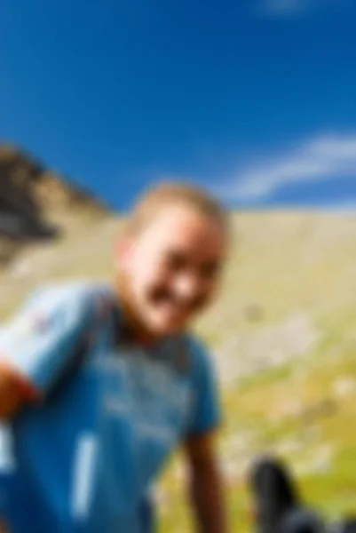 Bergsteigen Tourismus Thema verschwimmen Hintergrund — Stockfoto