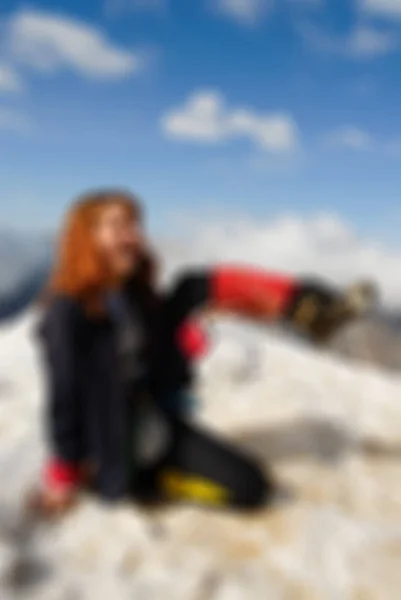 Bergsteigen Tourismus Thema verschwimmen Hintergrund — Stockfoto