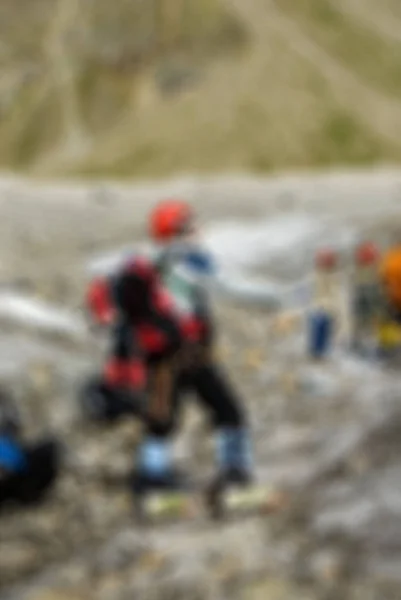 Mountaineering tourism  theme blur background — Stock Photo, Image