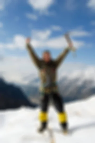 Bergsteigen Tourismus Thema verschwimmen Hintergrund — Stockfoto