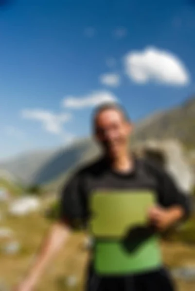 Bergsteigen Tourismus Thema verschwimmen Hintergrund — Stockfoto