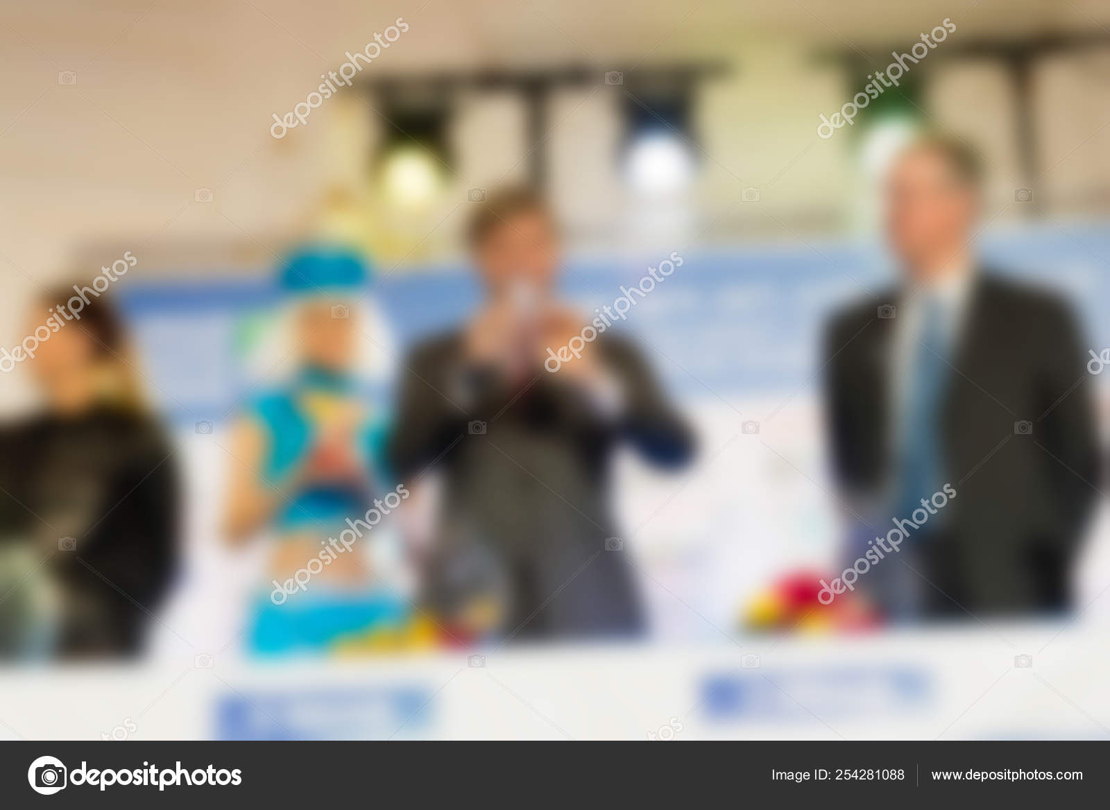 Sports world cup seeding ceremony theme blur background Stock Photo by