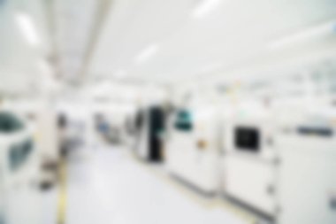 Elektronik üretim tesisi Tema arka plan bulanıklık