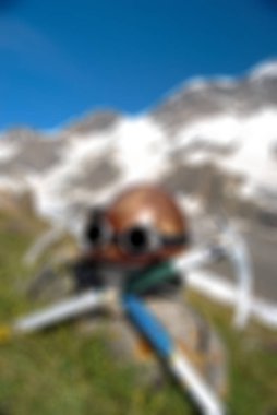 Dağcılık turizm Tema bulanıklık arka plan