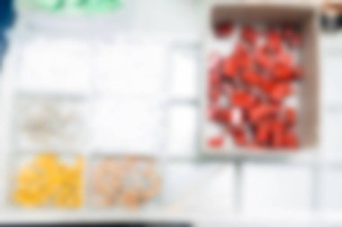 Elektronik üretim tesisi Tema arka plan bulanıklık