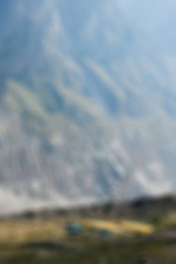 Dağcılık turizm Tema bulanıklık arka plan