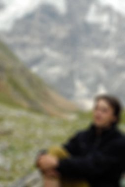 Dağcılık turizm Tema bulanıklık arka plan