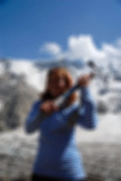 Mountaineering tourism  theme blur background — Stock Photo, Image