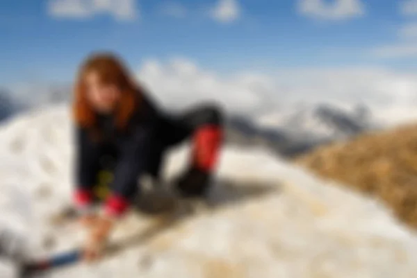 Mountaineering tourism  theme blur background — Stock Photo, Image