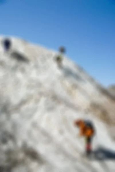 Bergsteigen Tourismus Thema verschwimmen Hintergrund — Stockfoto