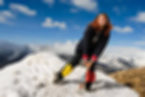 Bergsteigen Tourismus Thema verschwimmen Hintergrund — Stockfoto