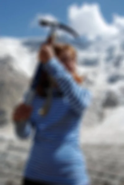 Mountaineering tourism  theme blur background — Stock Photo, Image