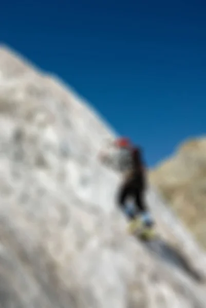 Alpinizm turystyka tematu rozmycie tła — Zdjęcie stockowe
