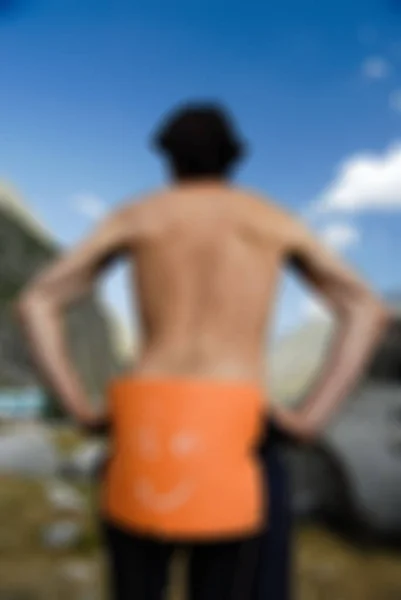 Bergsteigen Tourismus Thema verschwimmen Hintergrund — Stockfoto