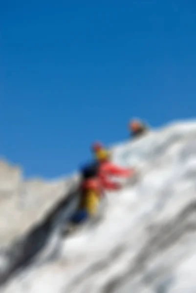 Alpinisme tourisme thème flou fond — Photo