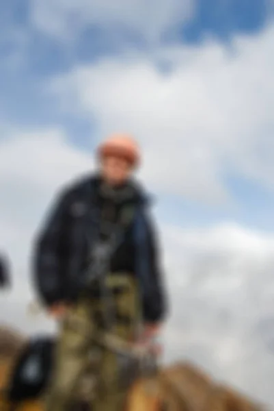 Bergsteigen Tourismus Thema verschwimmen Hintergrund — Stockfoto