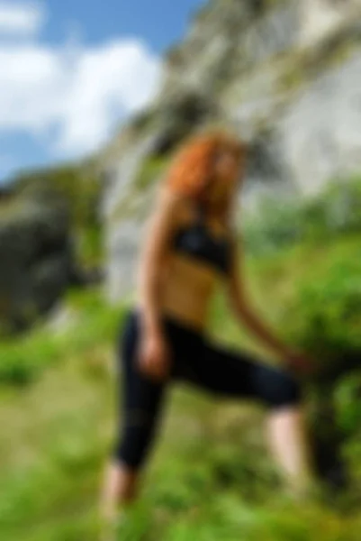 Bergsteigen Tourismus Thema verschwimmen Hintergrund — Stockfoto