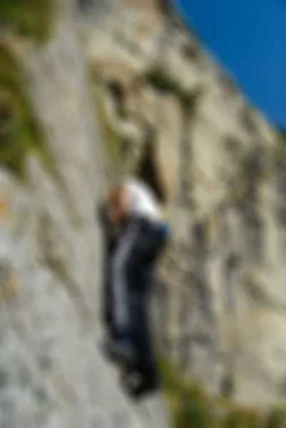 Bergsteigen Tourismus Thema verschwimmen Hintergrund — Stockfoto