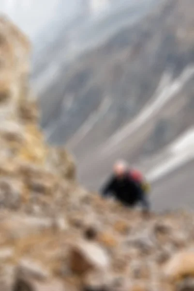 Bergsteigen Tourismus Thema verschwimmen Hintergrund — Stockfoto