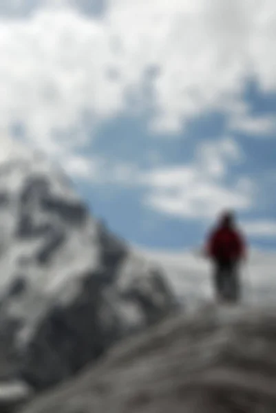 Alpinismo turismo tema sfocatura sfondo — Foto Stock