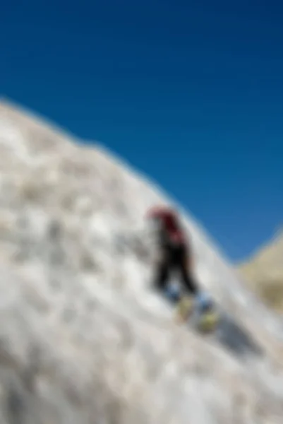 Alpinismo turismo tema sfocatura sfondo — Foto Stock