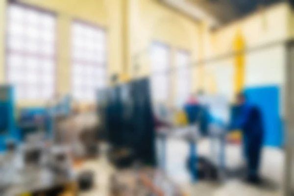 Industriële productie fabriek thema achtergrond wazig — Stockfoto
