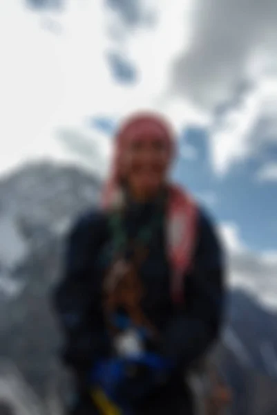 Mountaineering tourism  theme blur background — Stock Photo, Image