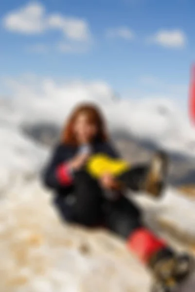 Bergsteigen Tourismus Thema verschwimmen Hintergrund — Stockfoto