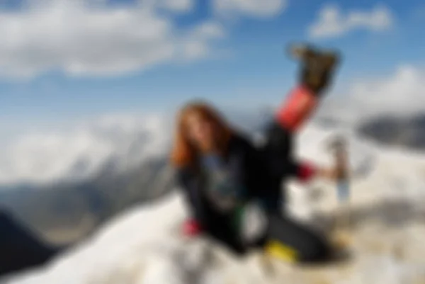 Alpinisme tourisme thème flou fond — Photo