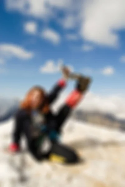 Mountaineering tourism  theme blur background — Stock Photo, Image