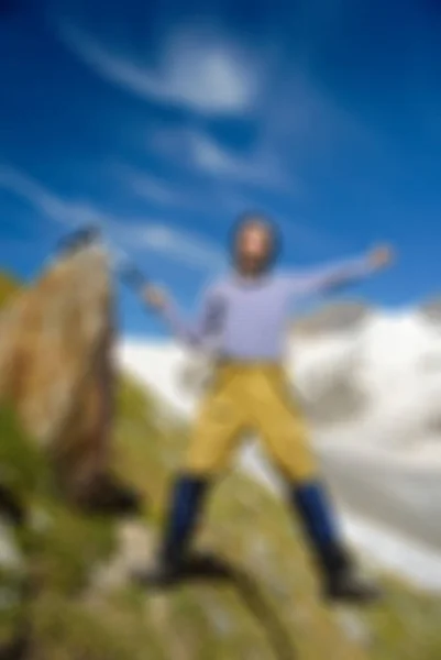 Mountaineering tourism  theme blur background — Stock Photo, Image