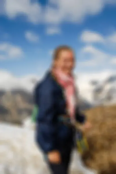 Bergsteigen Tourismus Thema verschwimmen Hintergrund — Stockfoto