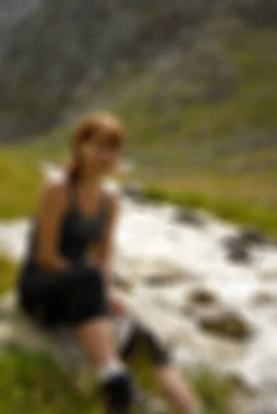 Bergsteigen Tourismus Thema verschwimmen Hintergrund — Stockfoto