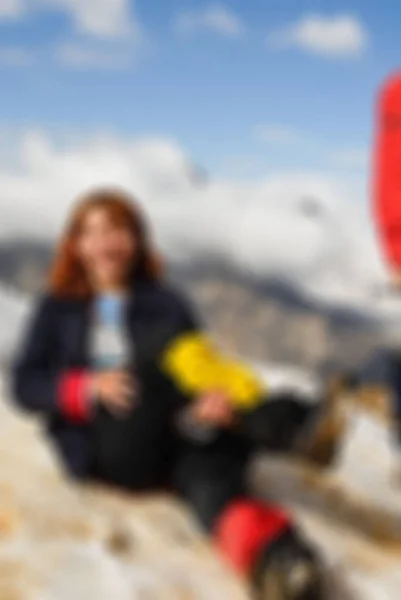 Mountaineering tourism  theme blur background — Stock Photo, Image