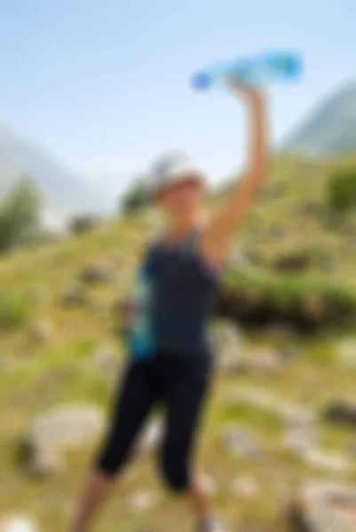 Bergsteigen Tourismus Thema verschwimmen Hintergrund — Stockfoto