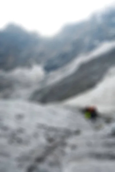 Alpinismo turismo tema sfocatura sfondo — Foto Stock