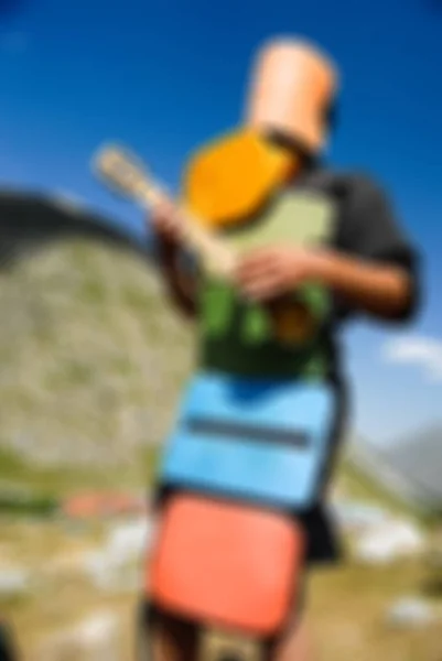 Montañismo turismo tema desenfoque fondo — Foto de Stock