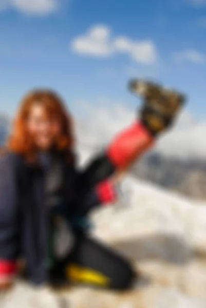 Mountaineering tourism  theme blur background — Stock Photo, Image