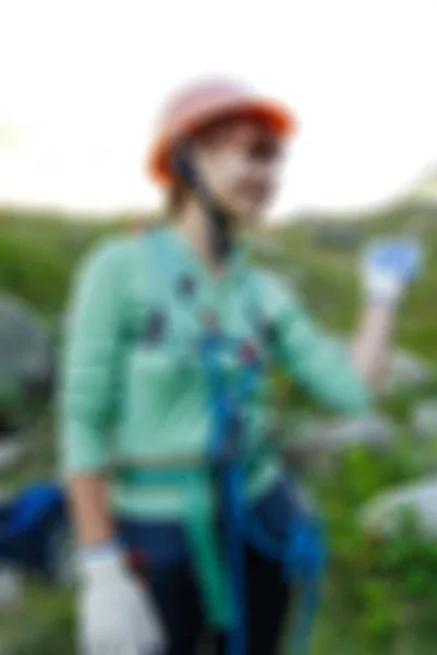 Bergsteigen Tourismus Thema verschwimmen Hintergrund — Stockfoto