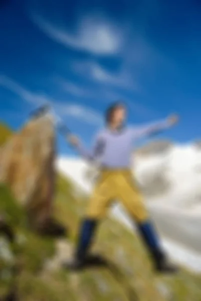 Mountaineering tourism  theme blur background — Stock Photo, Image