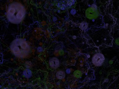 Hayal fraktal doku görüntü