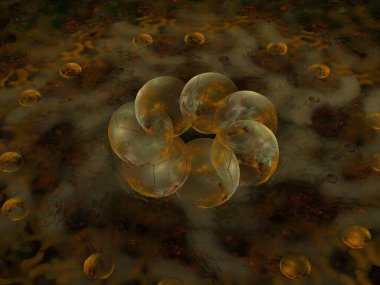 Hayal fraktal doku görüntü