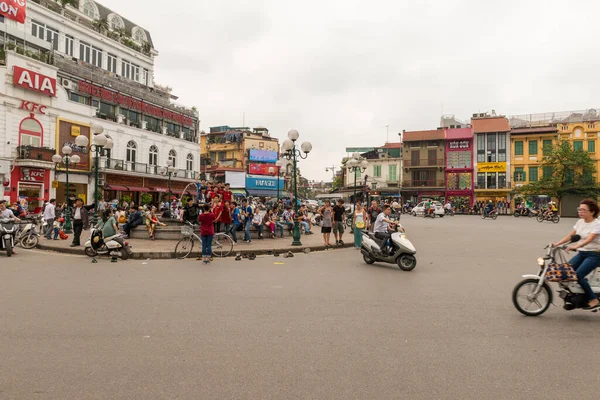 Cidade Hanói cena de rua — Fotografia de Stock