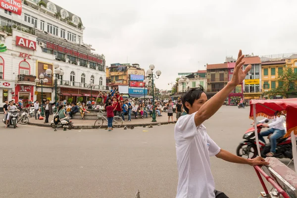 Hanoi ulica sceny — Zdjęcie stockowe