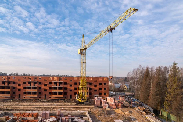 Construction site at winter — Stock Photo, Image