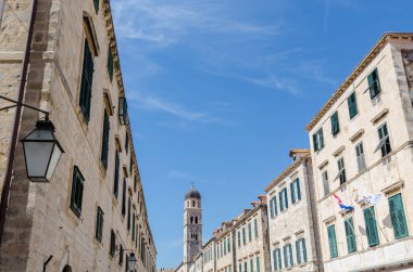 Eski Dubrovnik kasabasının cepheleri