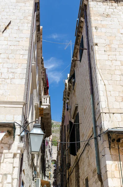 Fachadas da cidade velha Dubrovnik — Fotografia de Stock