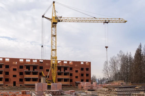 Construction site at winter — Stock Photo, Image