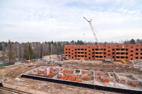 Construction site at winter — Stock Photo, Image